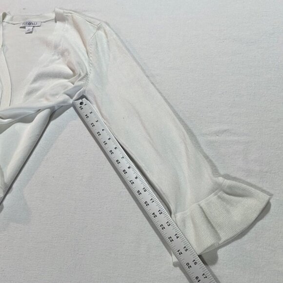 Roz & Ali White Lightweight Cardigan with Bell Sleeves no buttons EUC - Picture 12 of 14